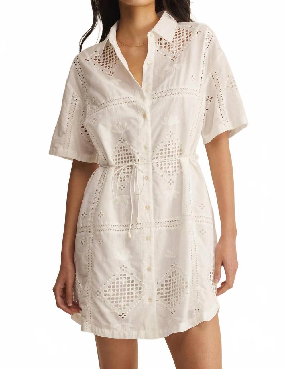 NEW Z SUPPLY annabelle eyelet dress in white